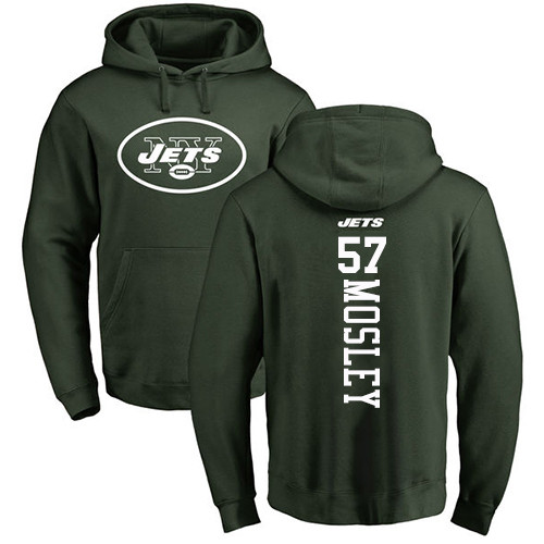 New York Jets Men Green C.J. Mosley Backer NFL Football 57 Pullover Hoodie Sweatshirts